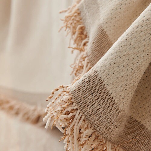 Nordic Tassel Throw Blanket Sofa Cover Dust Anti-cat Scratch Protection Cover - Bild 5 von 13