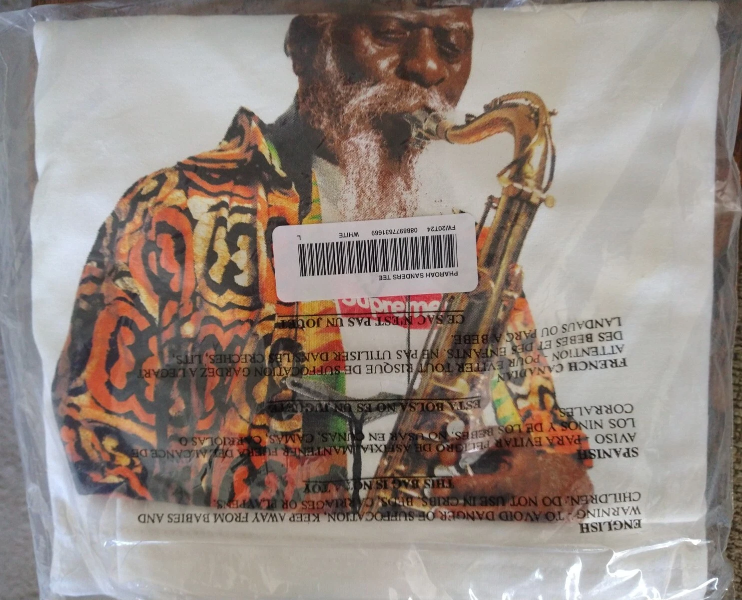 Tee shirt Supreme x Pharoah Sanders   Collection FW20   Taille grande   100 % authentique   NEUF