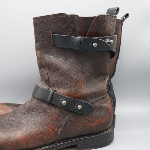 Rag & Bone Leather Moto Boots Womens 8 Brown Boho Grunge Alt Casual Equestrian - Picture 5 of 16