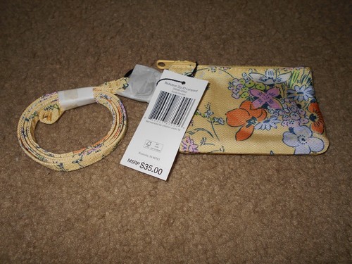NEW Vera Bradley ReActive Zip Lanyard And ID Case Sunlit Garden - Picture 2 of 2
