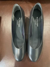 Mark Lemp Classics By CloudWalkers Leather Pump Navy 8 NARROW