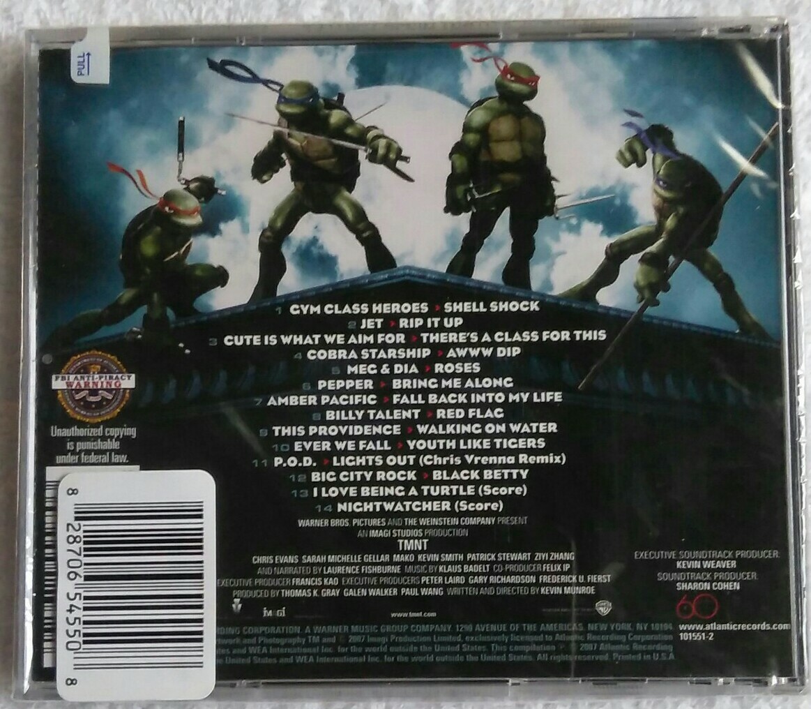 TMNT 2007 Original Soundtrack CD Teenage Mutant Ninja TMNT 2007 Original Soundtrack CD Teenage Mutant Ninja