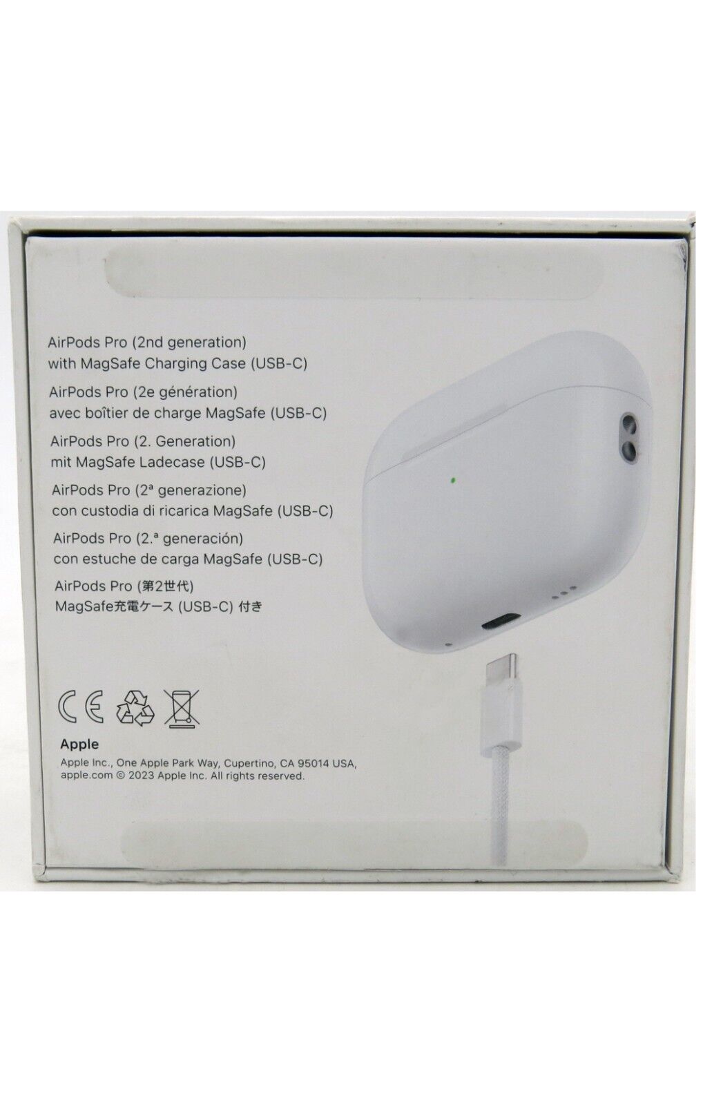 Apple AirPods Pro 2nd Generation Gen 2 2023 A2968 with Magsafe USB-C  Charging