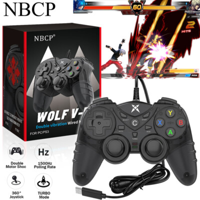 NBCP Black Wired Game Controller For Pc Windows Ps3 Android Plug And Play TV Box