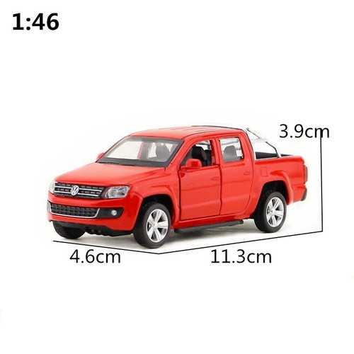 1:46 Diecast Volkswagen Amarok Pickup Metal Car Model Toy Pull Back Door Open - Picture 11 of 21