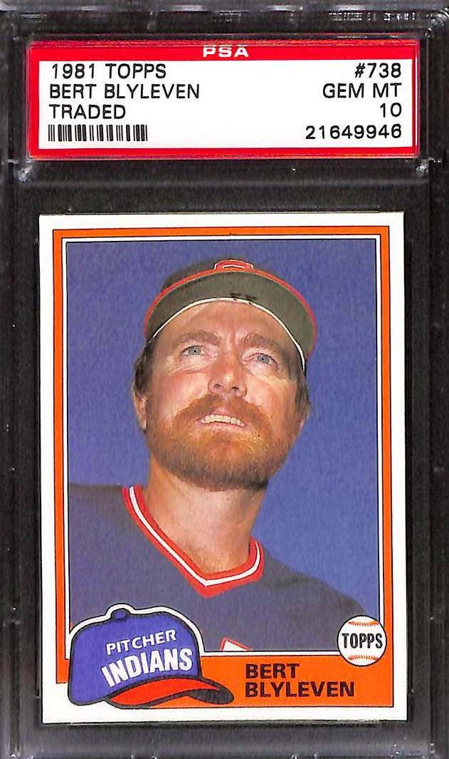 1981 Topps Traded #738 BERT BLYLEVEN PSA 10 GEM-MT 21649946