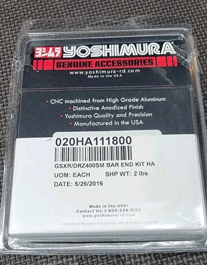 Концы стержня Yoshimura для Suzuki GSXR 600 750 1000 SV 650 1000 DRZ 400 SM черные работают - Изображение 2 из 3