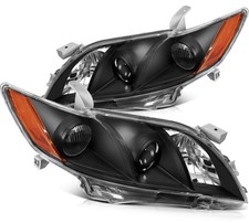 Headlight Assembly Replacement Fit for Toyota Camry 2007-2009 Black Housing