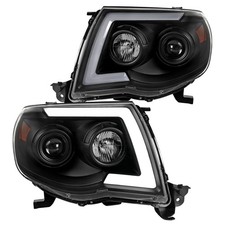Black Fits 2005-2011 Toyota Tacoma Sequential Led Strip Projector Headlights Black Fits 2005-2011 Toyota Tacoma Sequential Led Strip Projector Headlights