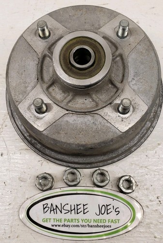 03-11 Kawasaki Bayou 250 Front Brake Drum Good Bearings #41038-1327