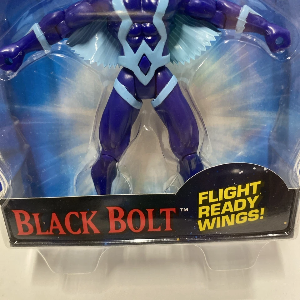 Boneco de ação vintage 1994 Marvel Fantastic Four BLACK BOLT Toy Biz lacrado - Imagem 3 de 4