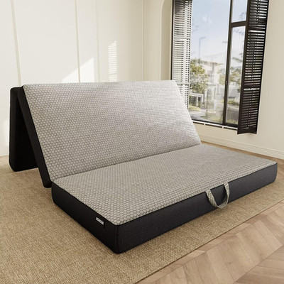 Memory Foam Trifold Mattress, Queen Portable Floor Bed 6 Inch, Foldable Mat with