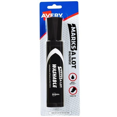Jumbo Washable Chisel Tip Markers 1 Black Large Size Washable Ink Markers