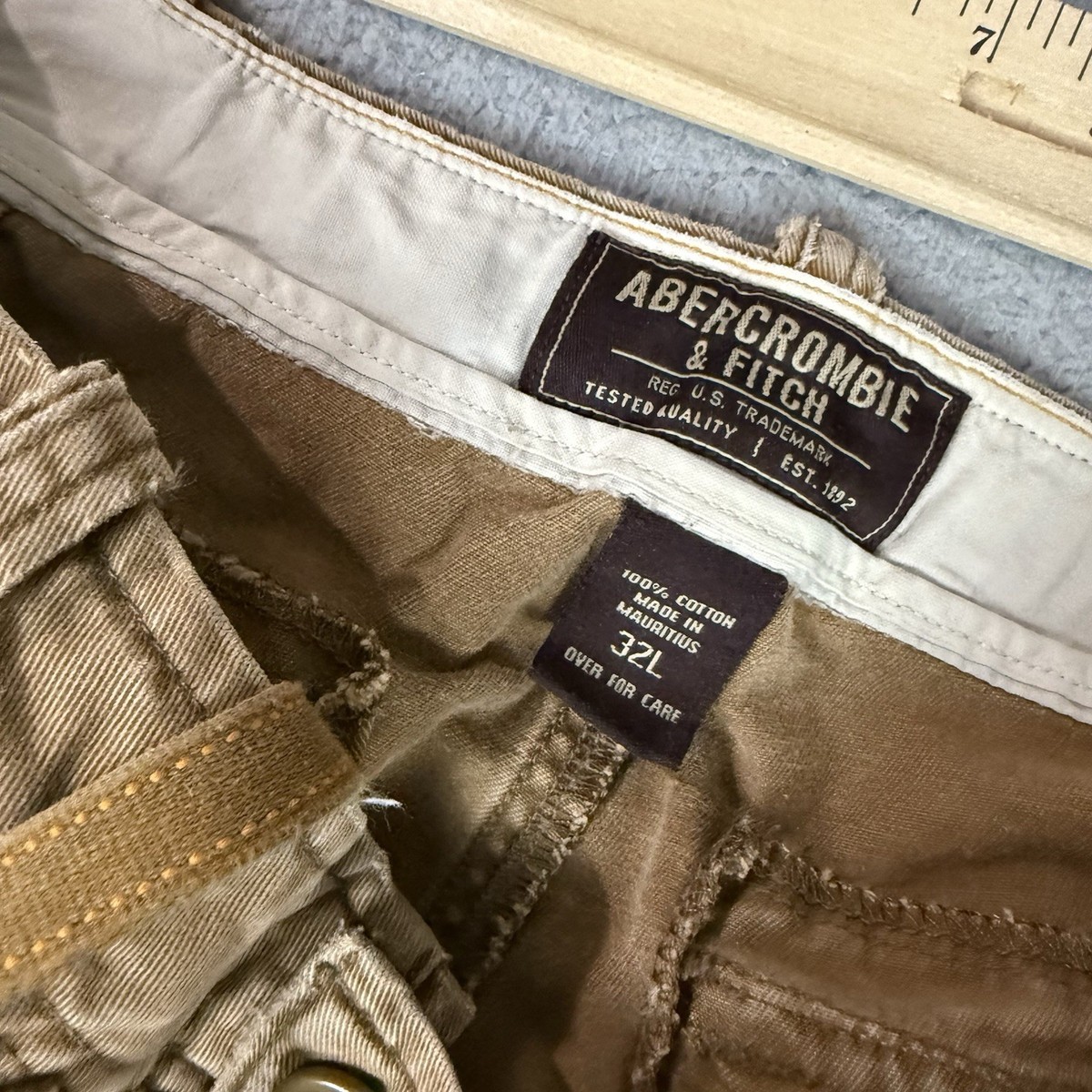 ABERCROMBIE バックル 1982年製 Vintage Abercrombie & Fitch Pants Mens 32L Brown AF92