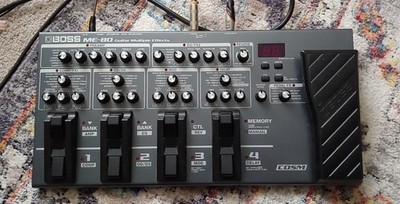 BOSS Model ME-80 Guitar Multiple Effects PEDAL BOARD w/Boss AC ADAPTER & MANUAL
