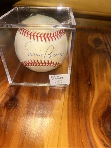 Ernie Banks Signed Baseball