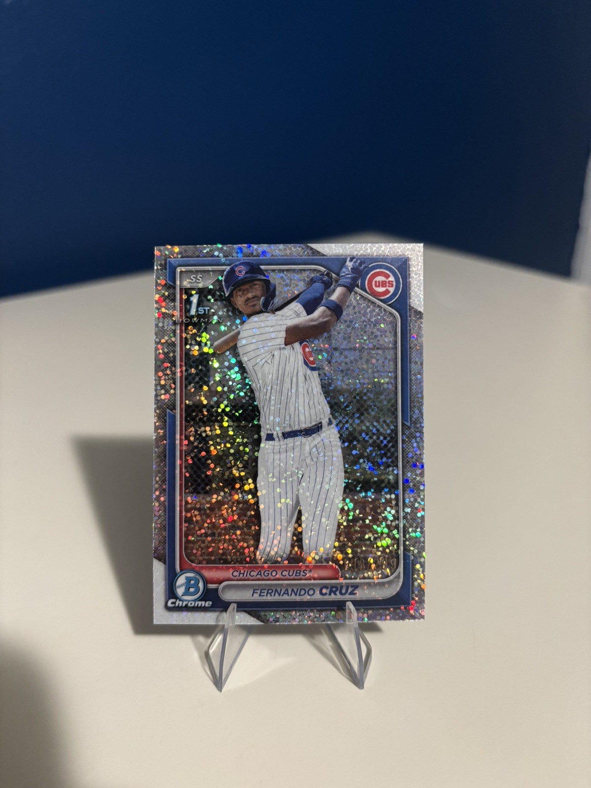 2024 Bowman Chrome Fernando Cruz Speckle Refractor 1st /299 Chicago Cubs