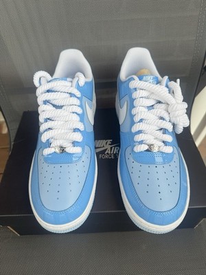 Nike Air Force 1 Low '07 LV8 Phychic Blue White Patent size 9.5