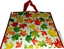 FALL Reusable Tote Bag ~ 20" X 18" X 8" ~ FALL LEAVES  BY HomeGoods