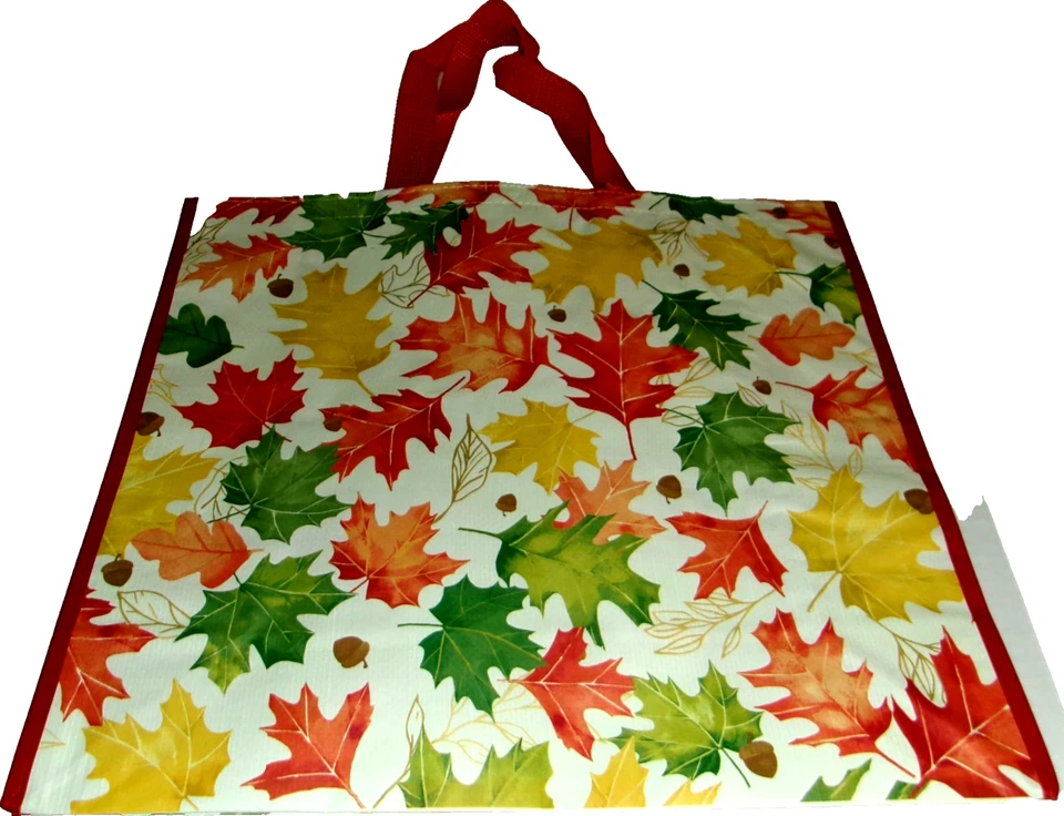 FALL Reusable Tote Bag ~ 20" X 18" X 8" ~ FALL LEAVES BY HomeGoods