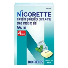 Nicorette 4 mg White Ice Mint Nicotine Gum - 100 Count EXP 02/2626 - 11/2027