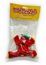 WubbaNub Infant Pacifier Red Elephant Plush Baby Toy New Sealed Packaging
