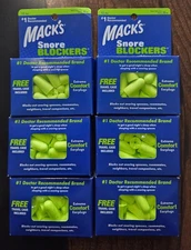 6 PACK- Mack's Earplugs Snore Blockers 32 Decibels 