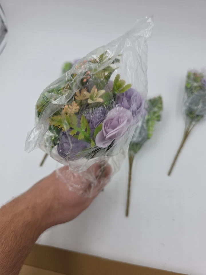 ASTRYAS 4Packs Flores Artificiales, Peonías Artificiales para Decoración Hidrante de Seda Foto 4 de 4