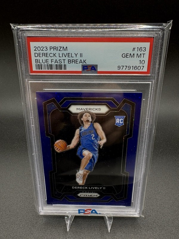 2023-24 Panini Prizm DERECK LIVELY II 149/150 RC Fast Break Blue #163 PSA 10