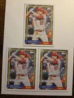 2021 Topps Update 1992 Redux #T92-3 MIKE TROUT Los Angeles Angels 3 Card Lot Z4