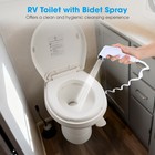 Yescom 20" RV Toilet Gravity Flush Elongated with Bidet Spray Trailer Caravan — photo 4