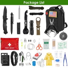 47Pcs Emergency Survival Kit Survival EDC Gear Equipment Tool First Aid Supplies
