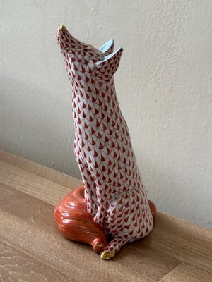 Herend Fishnet Rust Fox Figurine