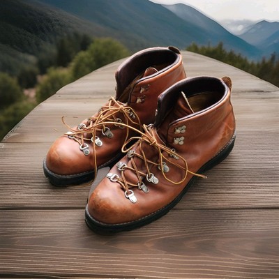 Vintage Danner Mountain Light 1 Retro Hiking Boots Brown Mens 13 D Vibram Sole