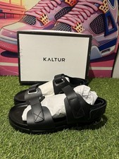 Kaltur Womens Leather Buckle Ankle Strap Flatform Sandals Size UK 5 EUR 38 BNWB