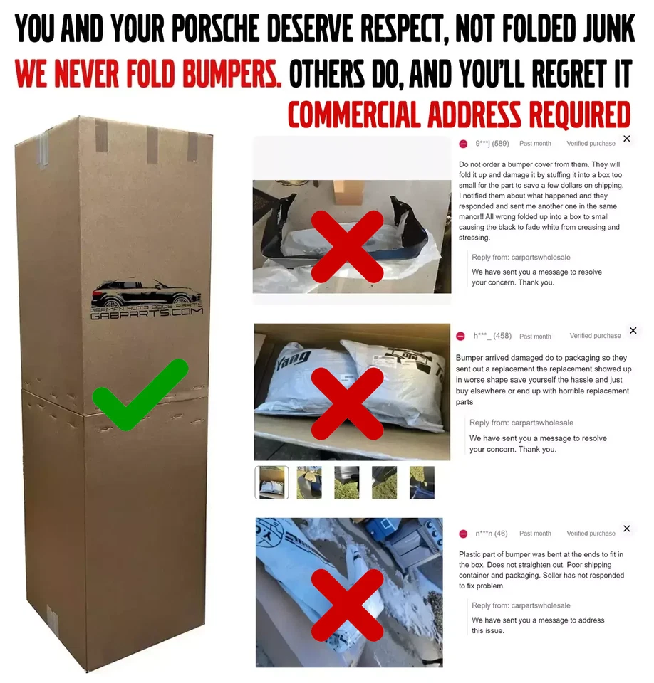 Porsche Panamera 970 2010-13 Premium Front Bumper Cover Grille Body Kit Trim - Image 3 of 4