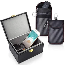 Samfolk Faraday Box and Pouch 2 Pack, Keyless Entry Car Key Safe