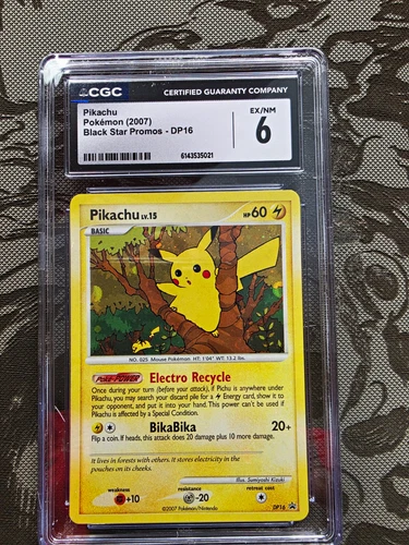 Pokemon TCG 2007 Diamond & Pearl Black Star Promos Pikachu Holo DP16 CGC 6