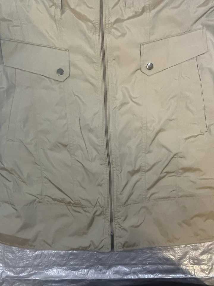 Chaqueta de lluvia para mujer Cole Haan oliva empacable Uptown otoño viaje caminata CHIC M NUEVA CON ETIQUETAS Foto 4 de 4