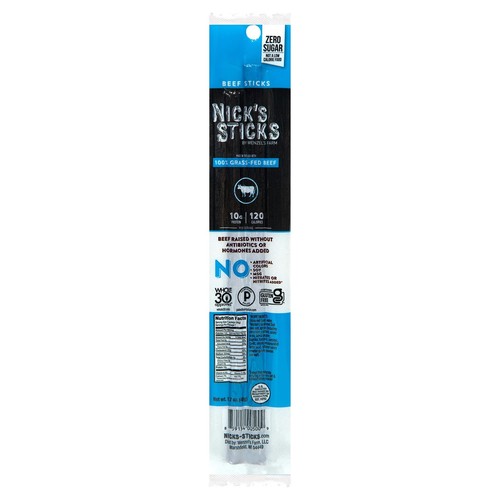 Nick's Sticks Clean & Balanced 100% Grass-Fed Beef Snack Sticks | Made in the... - Picture 2 of 6