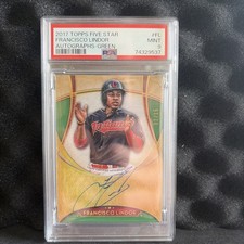 2017 Topps Five Star - Francisco Lindor #FSA-FL Green /15 (AU)