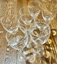 Set of 8 Clear Crystal Glasses 6.5” H 2.75” Diameter