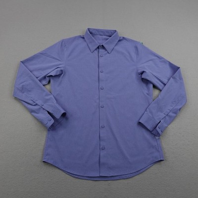 Lululemon Shirt Mens Medium Blue Airing Easy Button Up Performance Long Sleeve