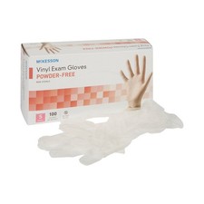 McKesson Vinyl Exam Glove Standard Cuff Length SMALL 100 per Box