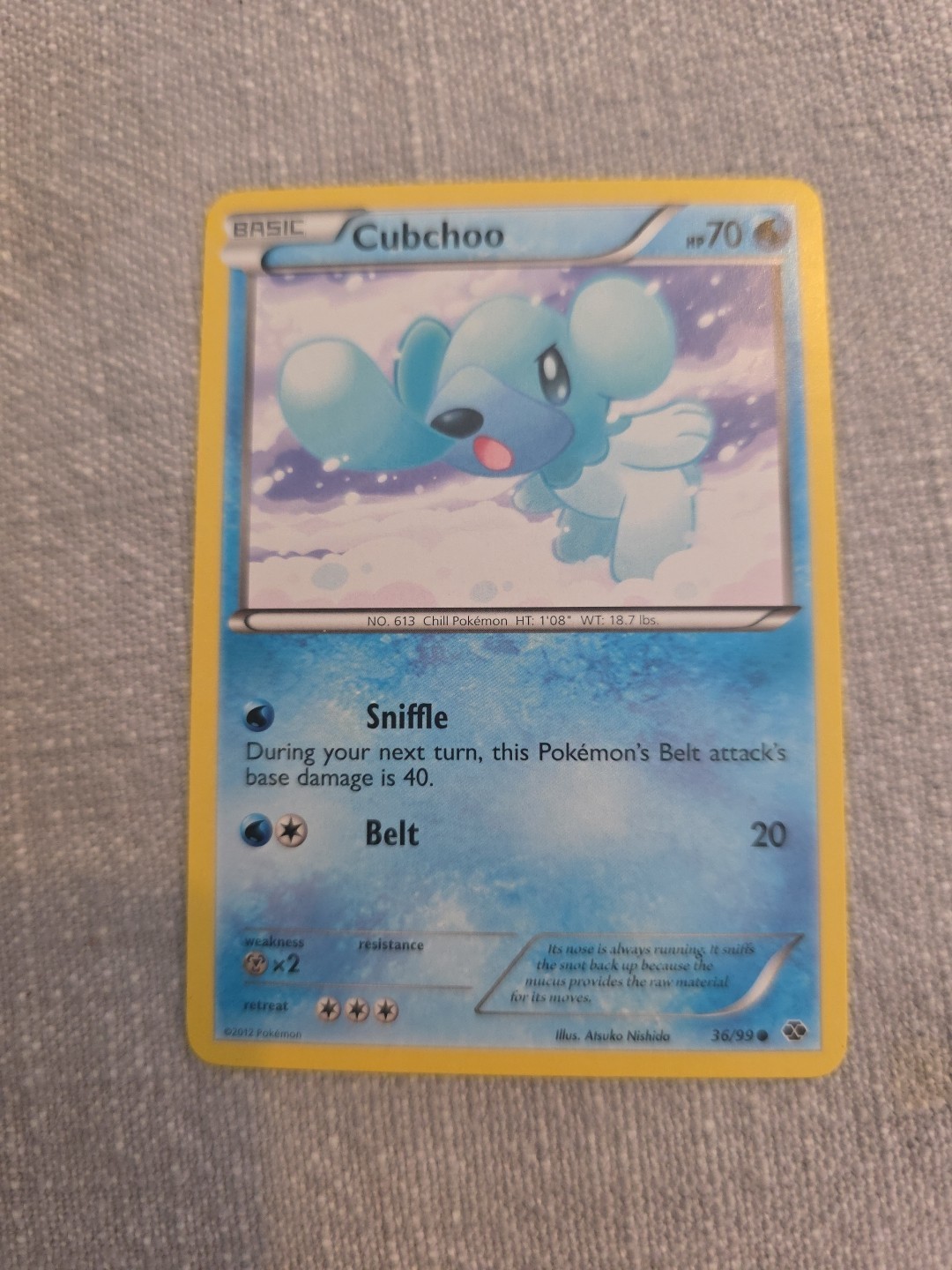 Pokemon Trading Card - Next Destinies: Cubchoo 36/99