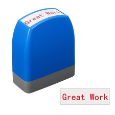 Great Work Teacher Stamps, 2.1x1.7x0.9 Inch Homework Stamper, Blue