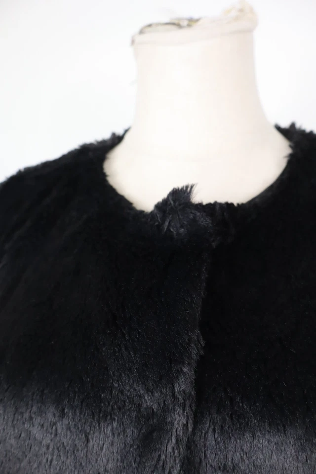 Marella Emme Coat Jacket Fur Woman Size 50 Woman Coat Vintage Casual - Image 3 of 4