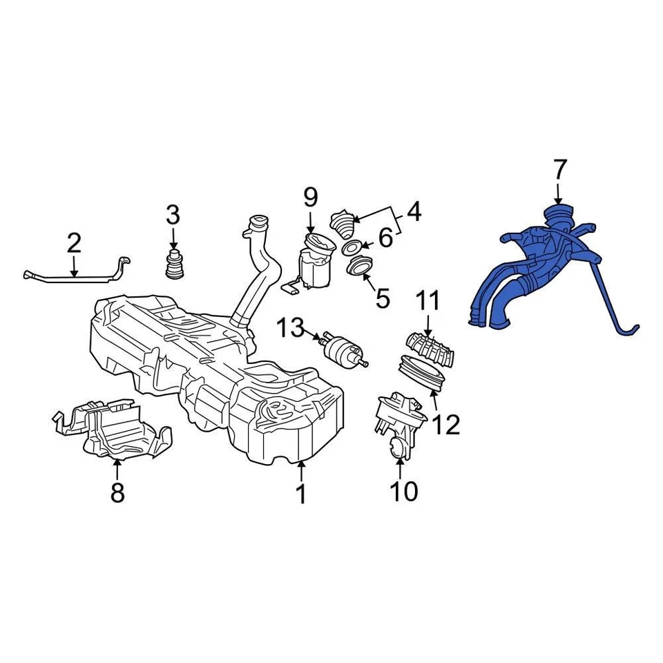 For Mercedes-Benz C55 AMG 05-06 Mercedes-Benz Upper Fuel Tank Filler Neck Foto 3 de 3