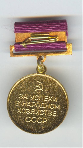 1986 URSS Ruso Soviético VSKhV Exposición Bronce Med. con documento - Imagen 4 de 4