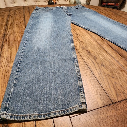 Levi & Strauss Loose Straight 100% Cotton Large Navy Blue Jeans Mens (40/30) - Picture 2 of 11